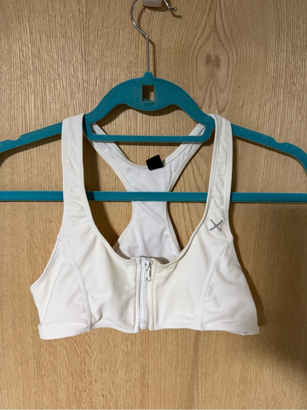 Boutine LA bikini top White Front-Zip